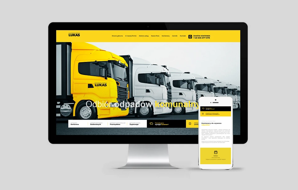 strona internetowa projekt dla lukas kontener