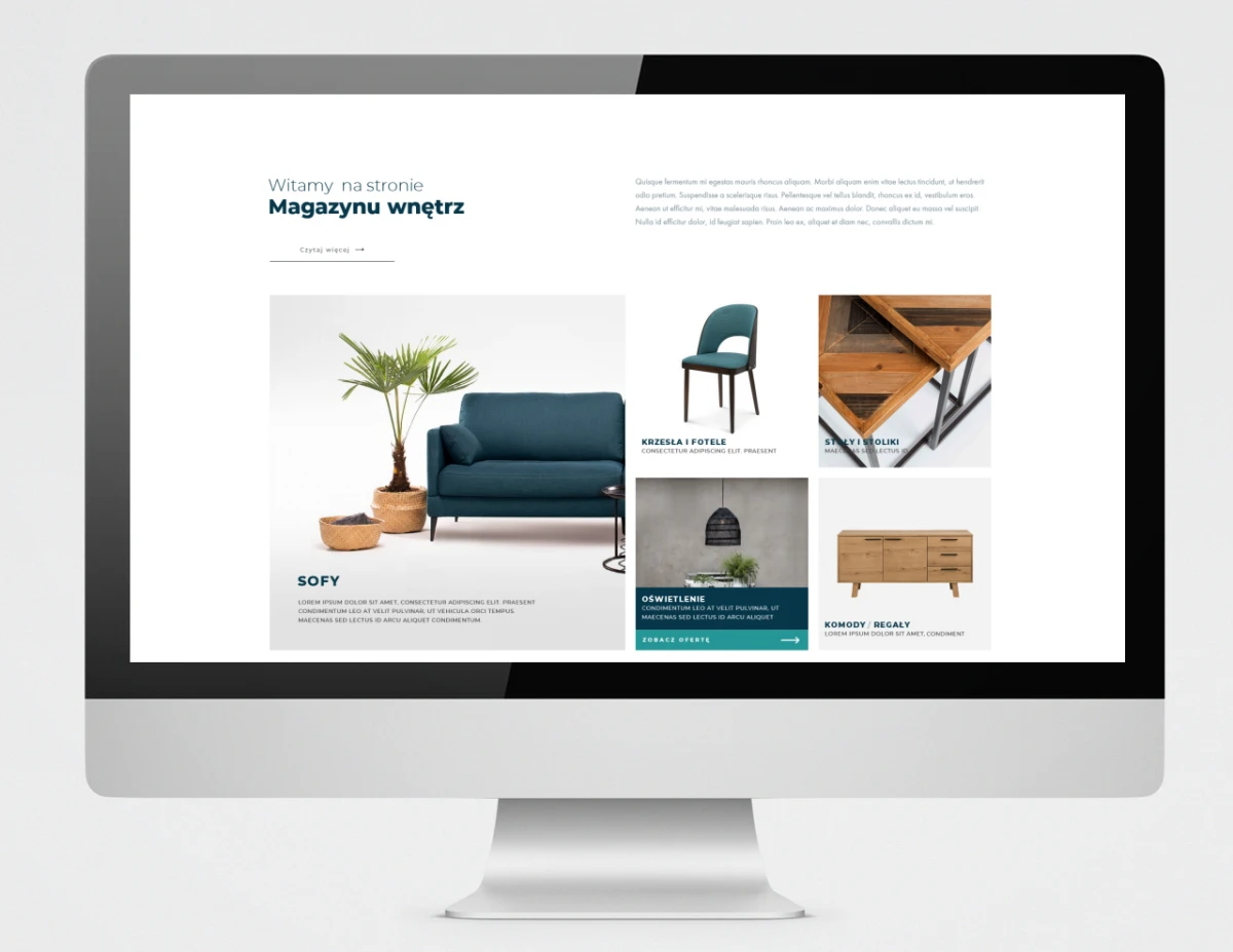 magazyn wnetrz projekt strony internetowej