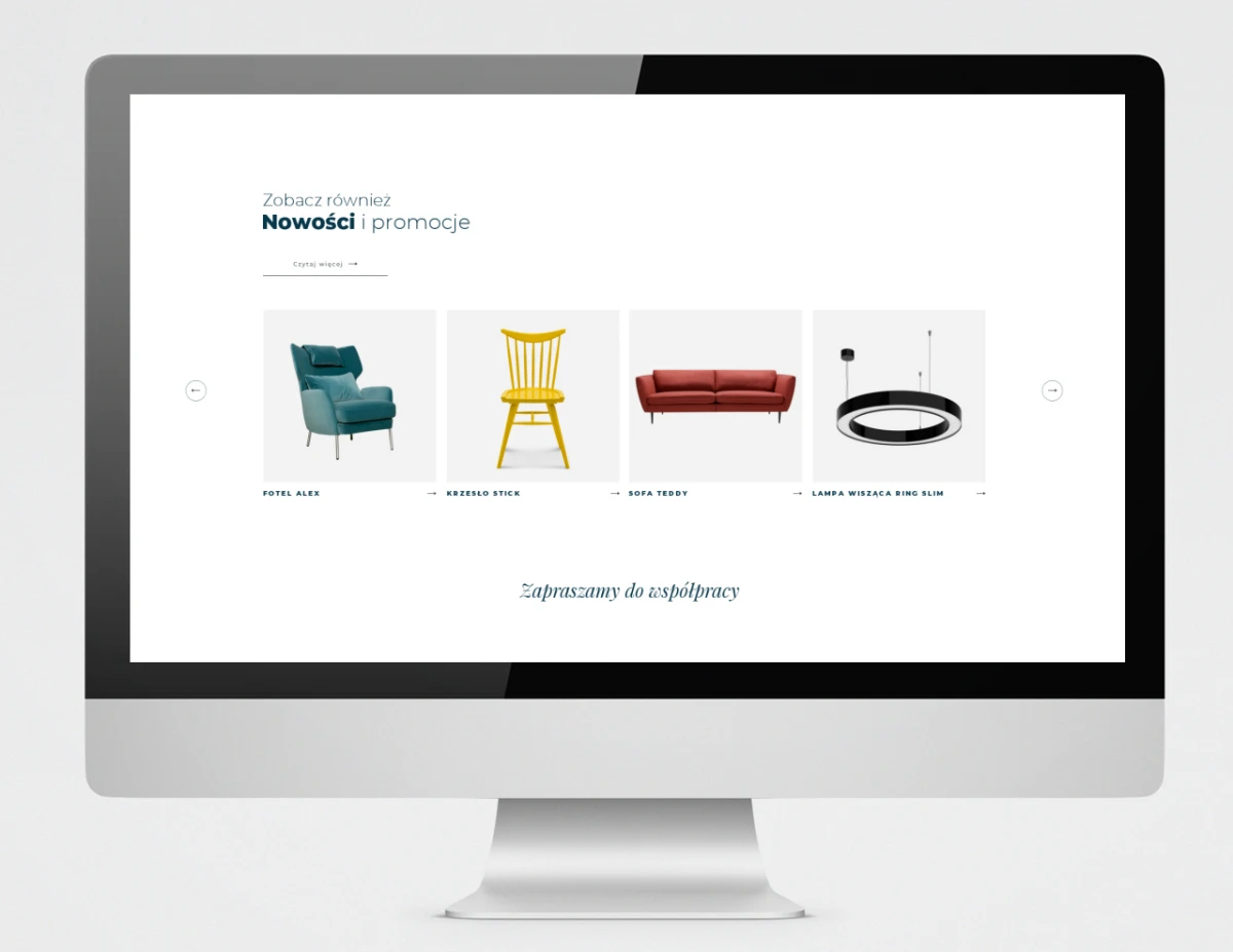 katalog online w stronie internetowej magazynu wnetrz