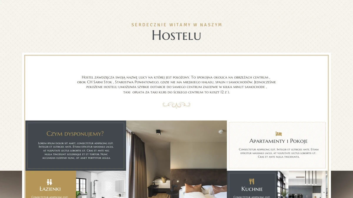 strona internetowa hostelu zgrabna 8 bielsko