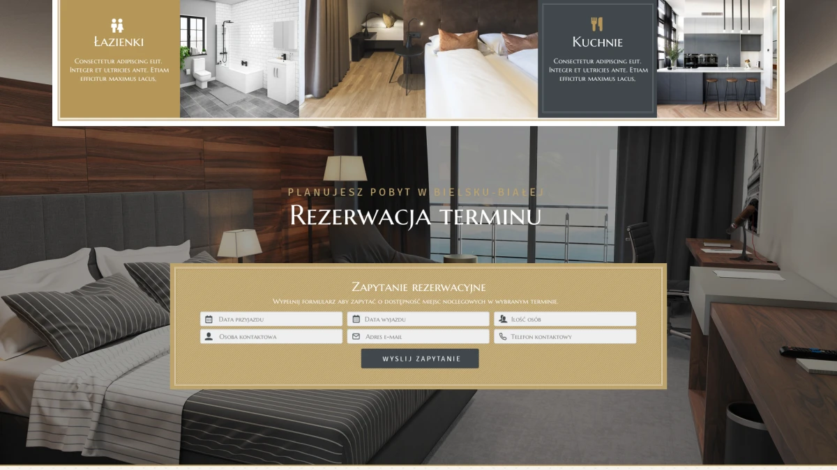hostel zgrabna 8 projekt strony hostelu wykonany przez firme exponet