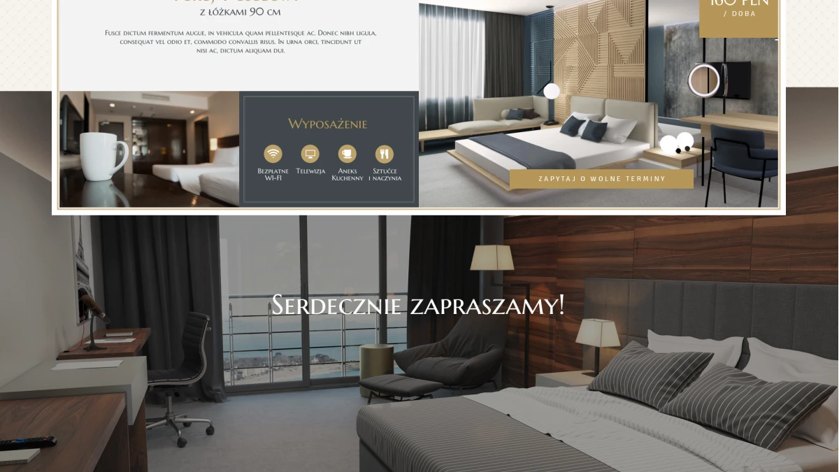 projekt serwisu www dla hostelu zgrabna 8 bielsko