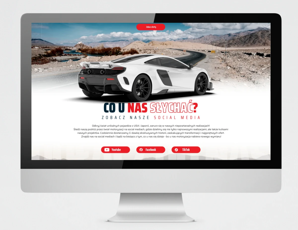 nowa strona internetowa dla importera samochodow z usa i kanady