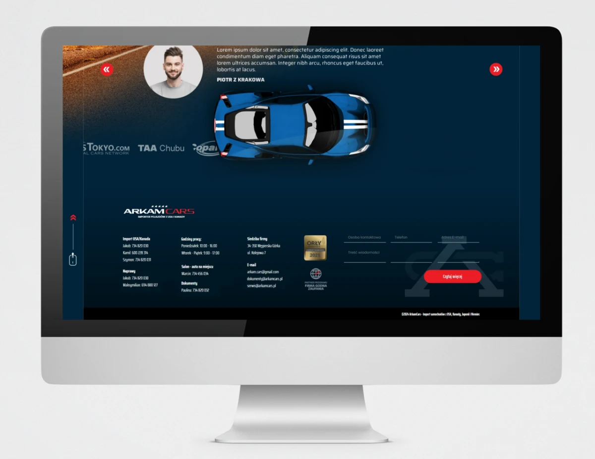 nowa strona www arkam cars bielsko