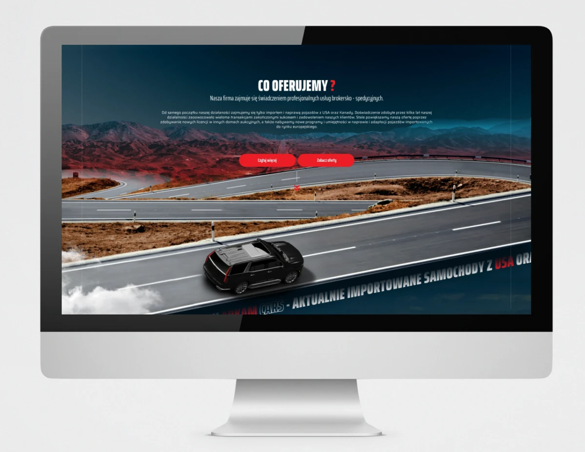 profesjonalne projekty stron internetowych dla importera samochodow