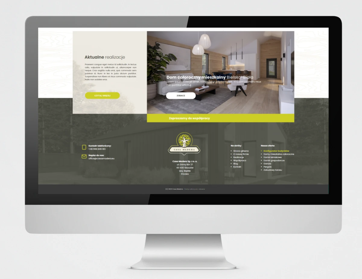 casa madera projektowanie stron internetowych dla producenta domow z drewna bielsko