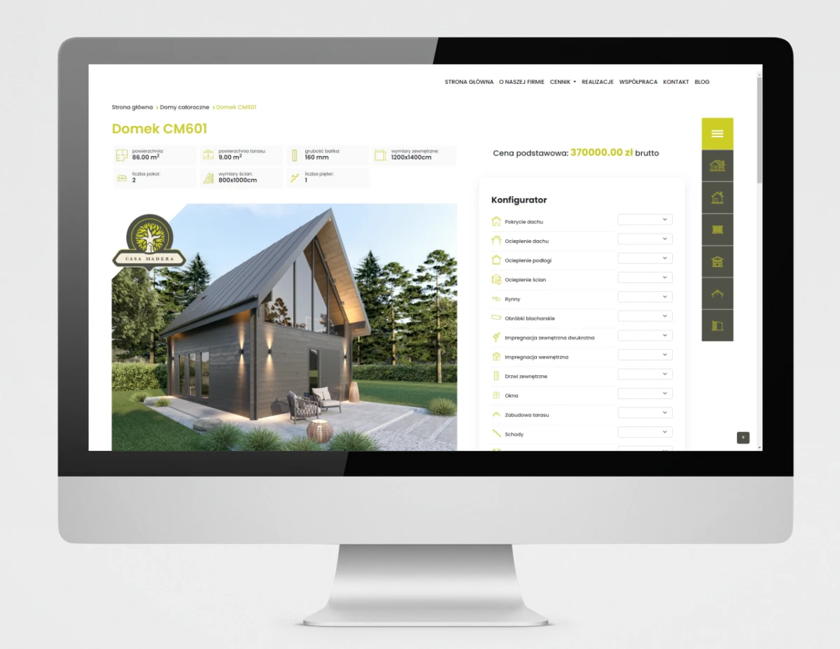 casa madera projektowanie stron internetowych dla producenta domow z drewna bielsko 1