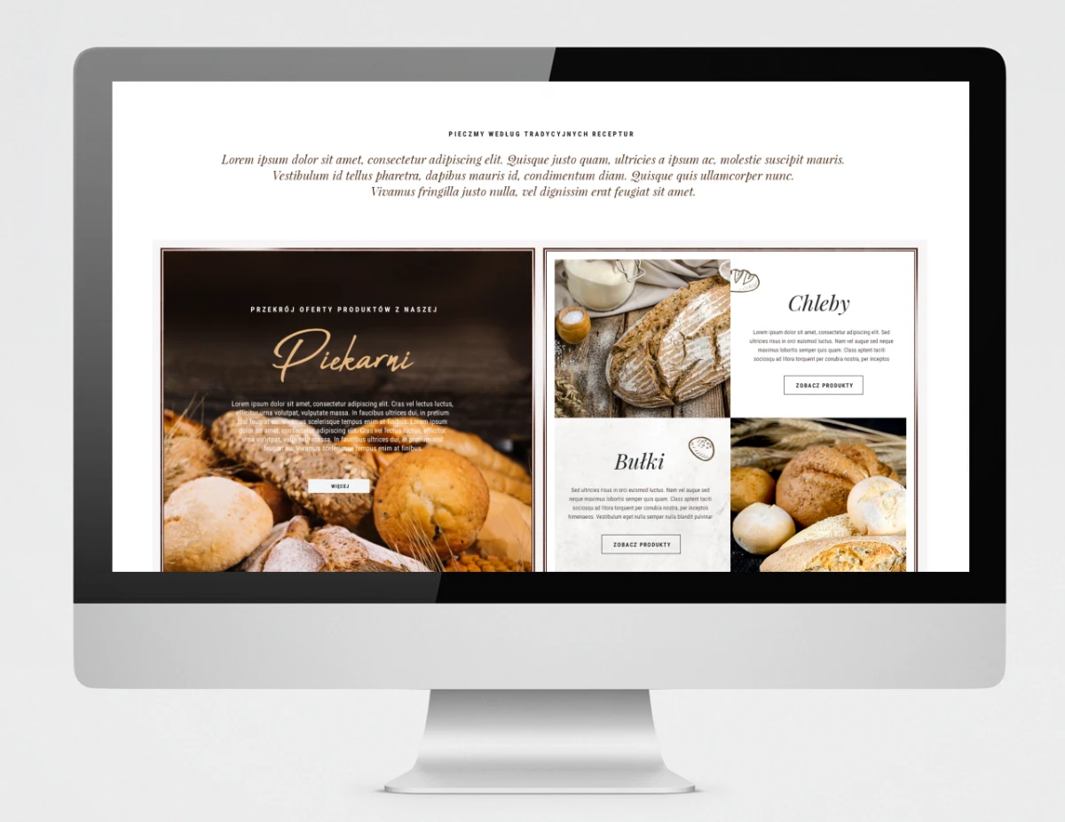 projekt i wykonanie strony www dla piekarni manufaktura bielec