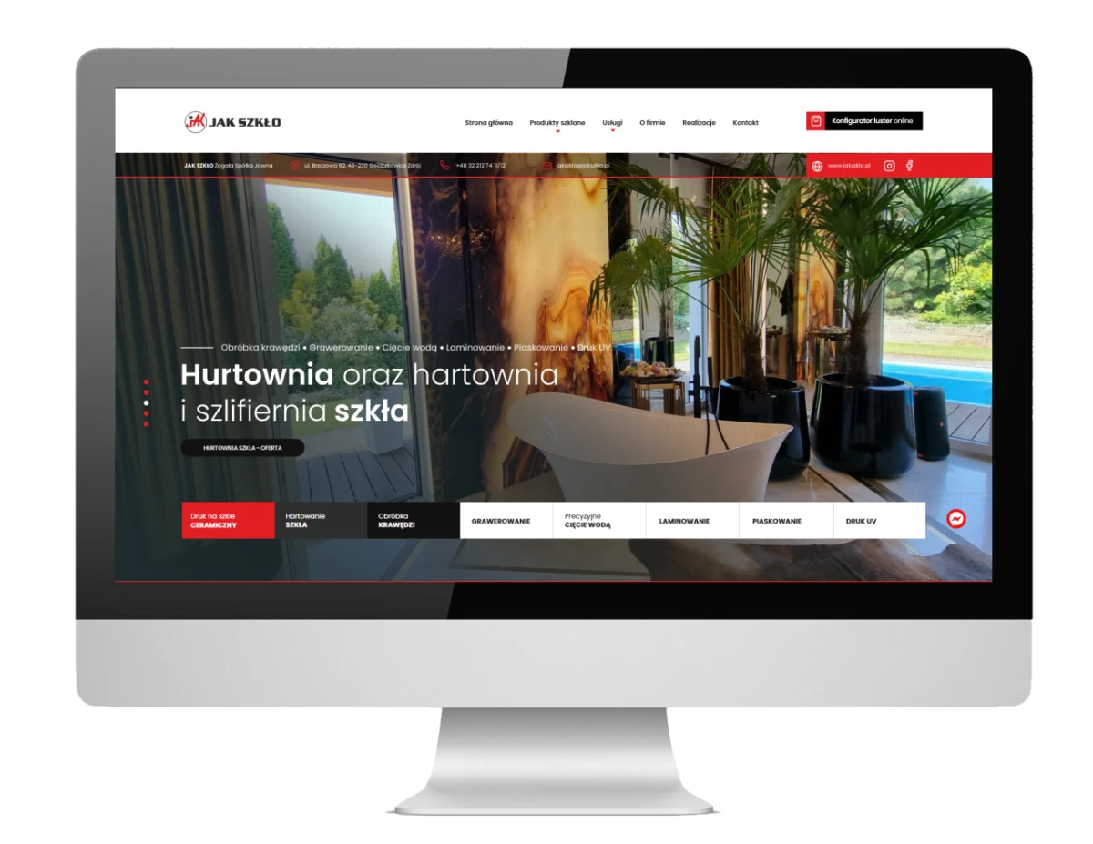 jak szklo strona hurtowni szkla projekt exponet
