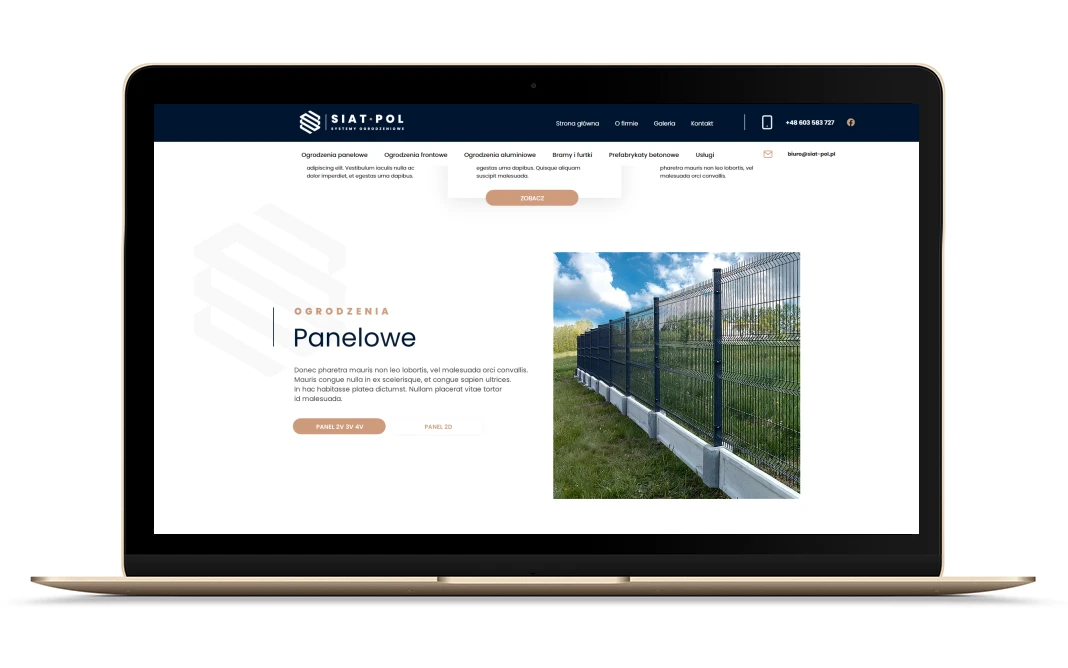 rebranding strony internetowej dla firmy siatpol