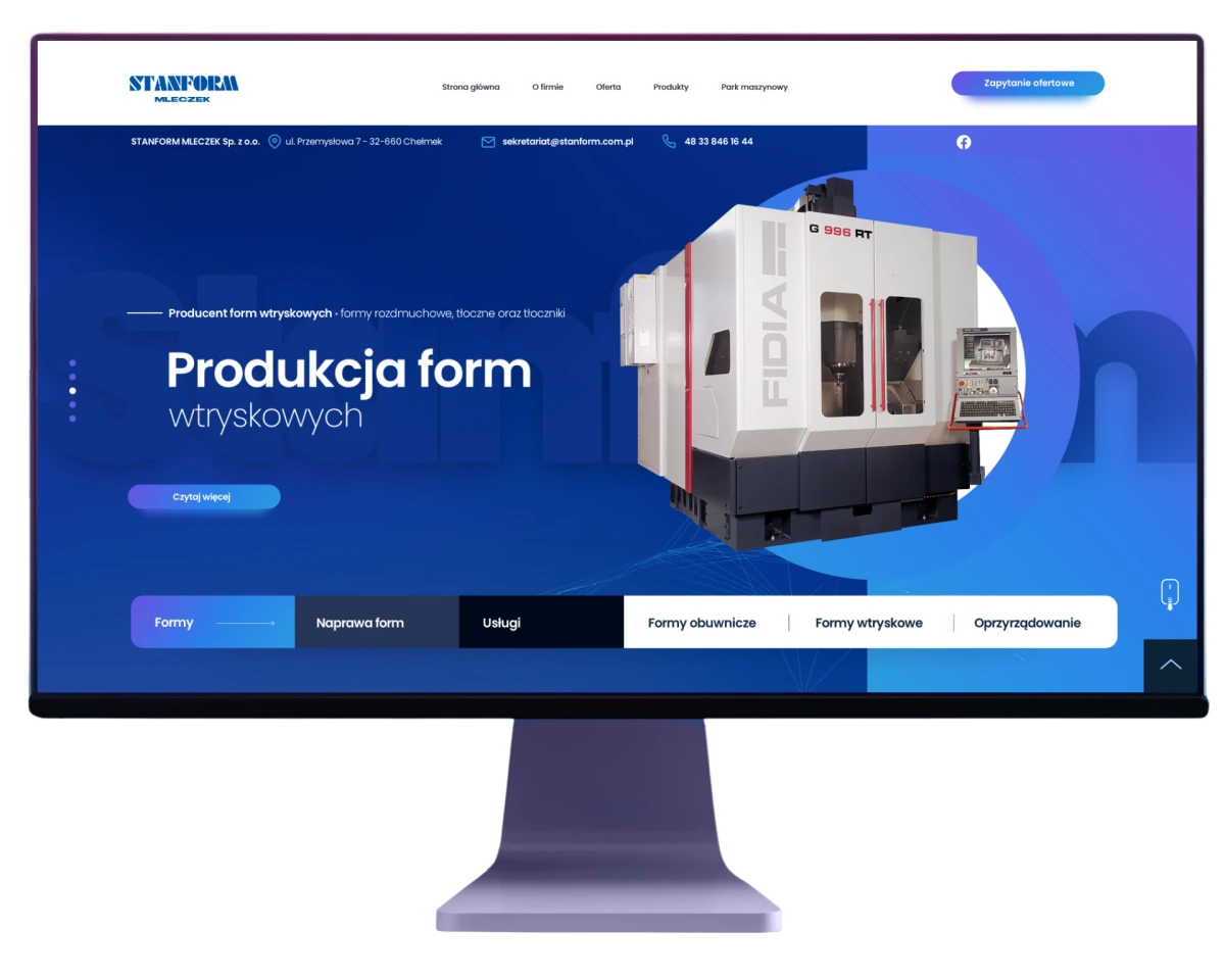 strony internetowe bielsko projekt dla strony dla firmy stanform 2024