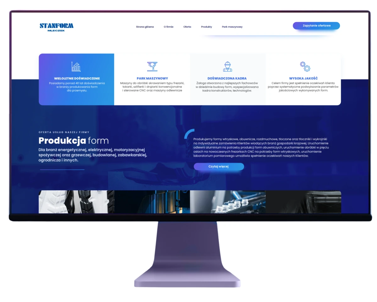 tworzenie strony www dla stanform 2024 nowosc