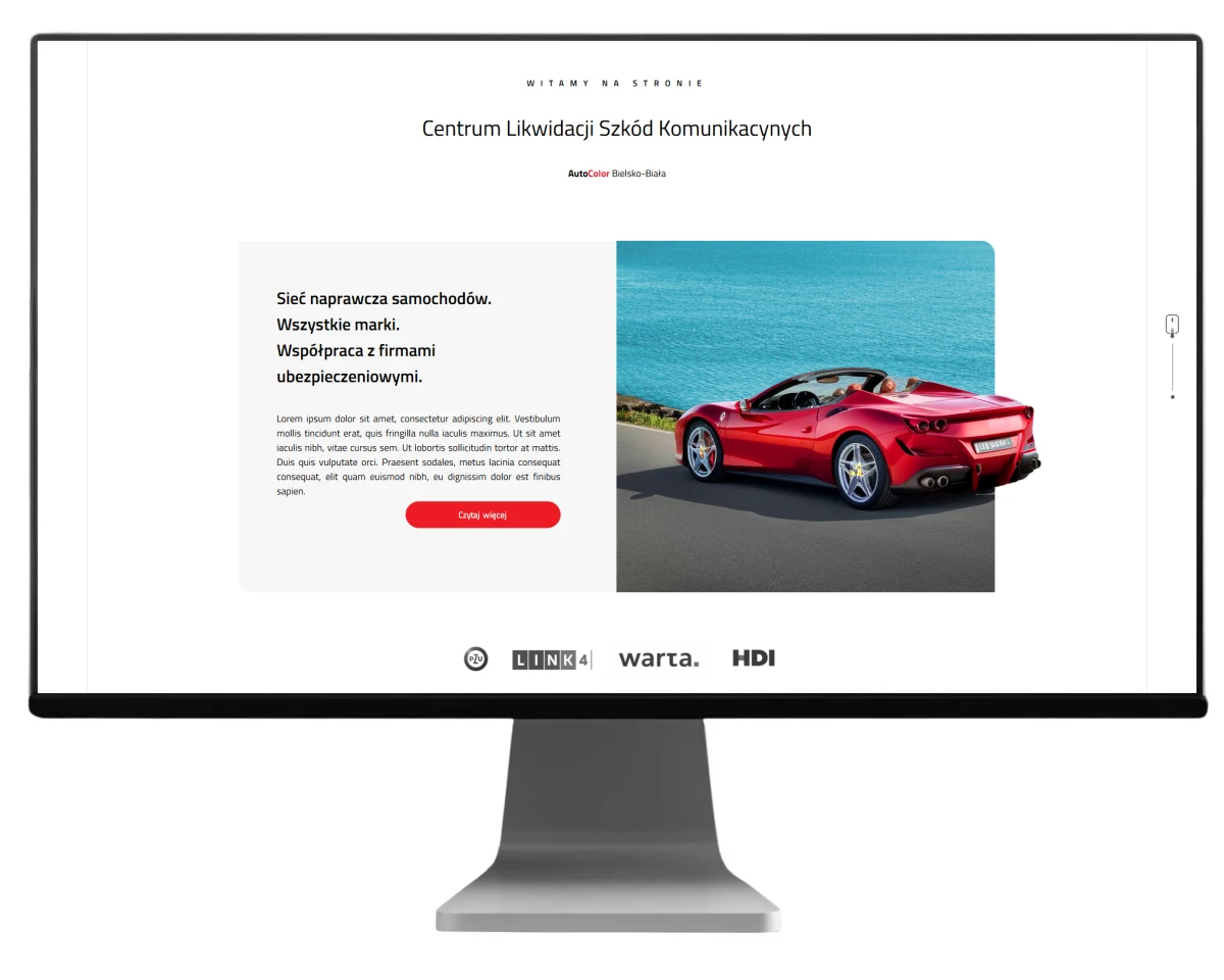 projektowanie strony www dla autokolor z bielska bialej