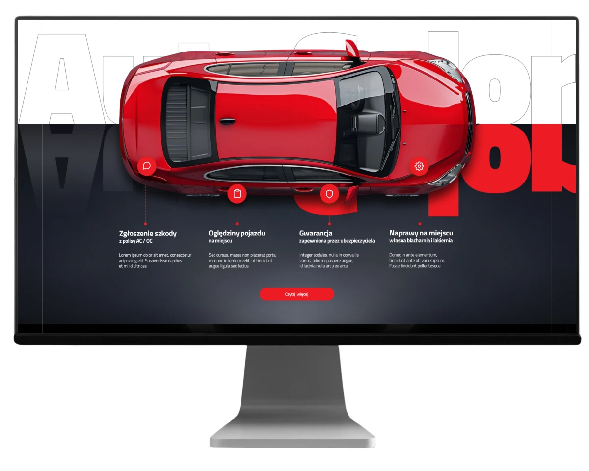 projekto strony www dla firmy autokolor bielsko biala 2025