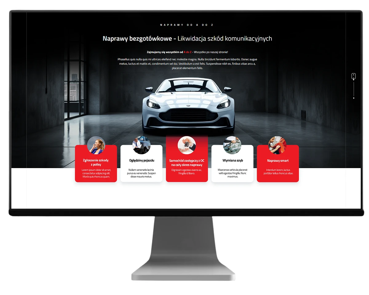 autokolor projekt strony internetowej wykonanie exponet