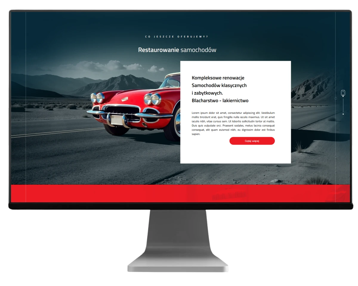 nowy projekt strony internetowej dla auto kolor 2025