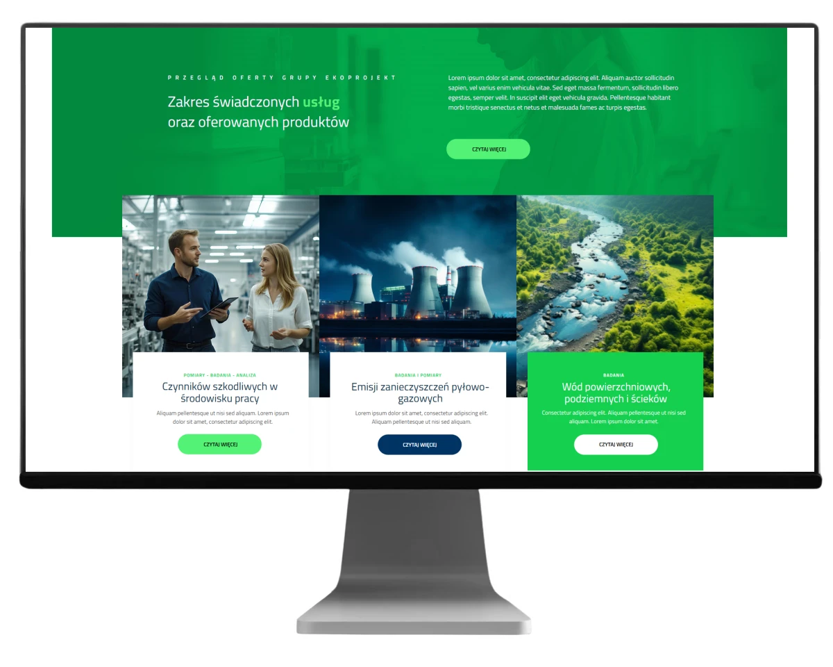 projekt strony www dla firmy ekoprojekt z bielska bialej 2025 1