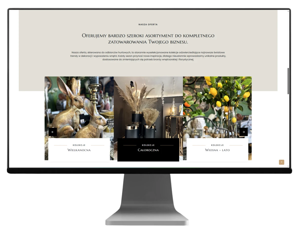 projekt strony internetowej dekorpap relizacja firma exponet bielsko biala