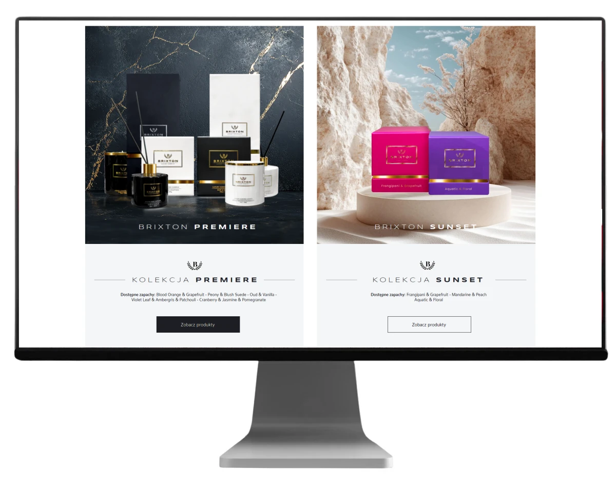 brixton candles projekt strony wykonany przez firme exponet bielsko