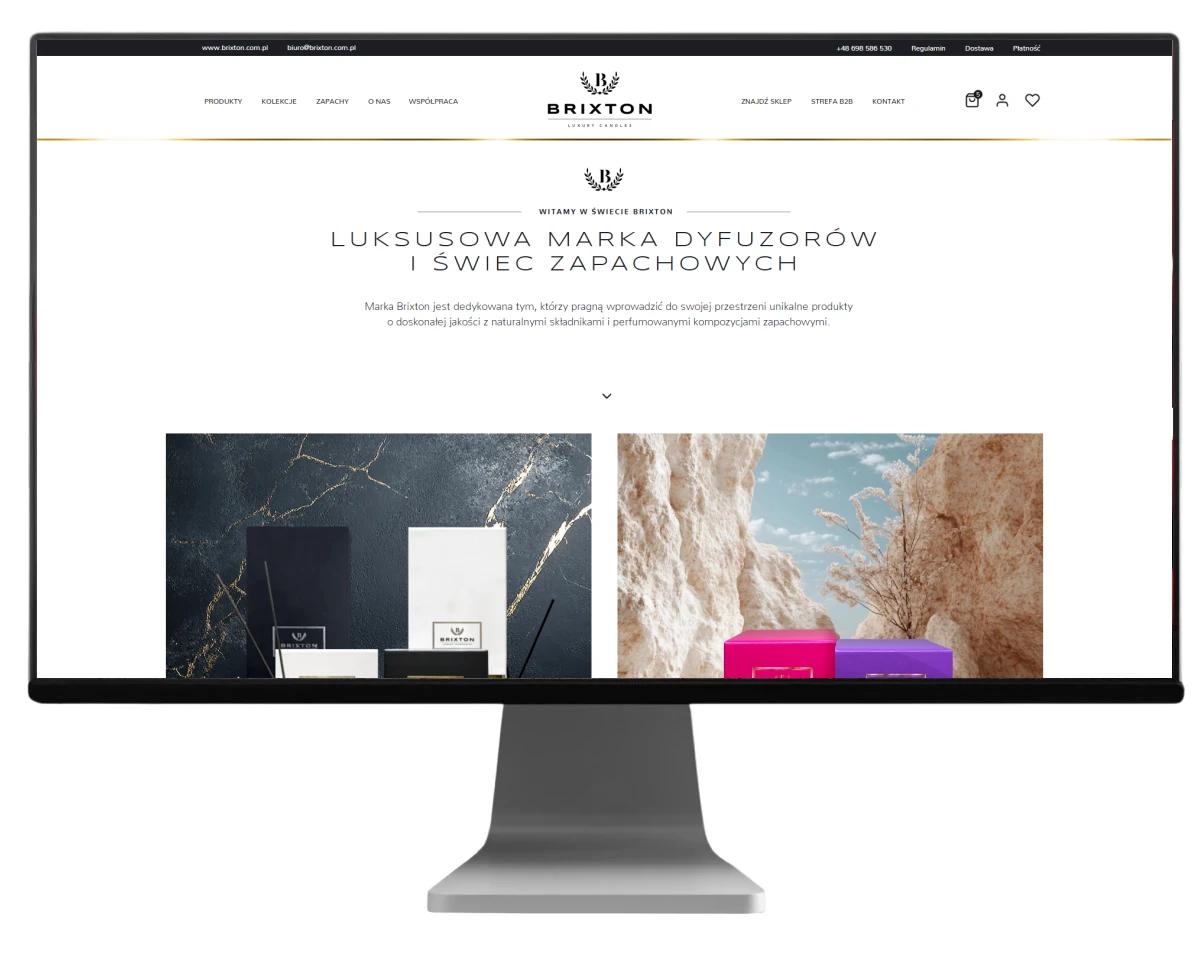 strona internetowa brixton luxury candles