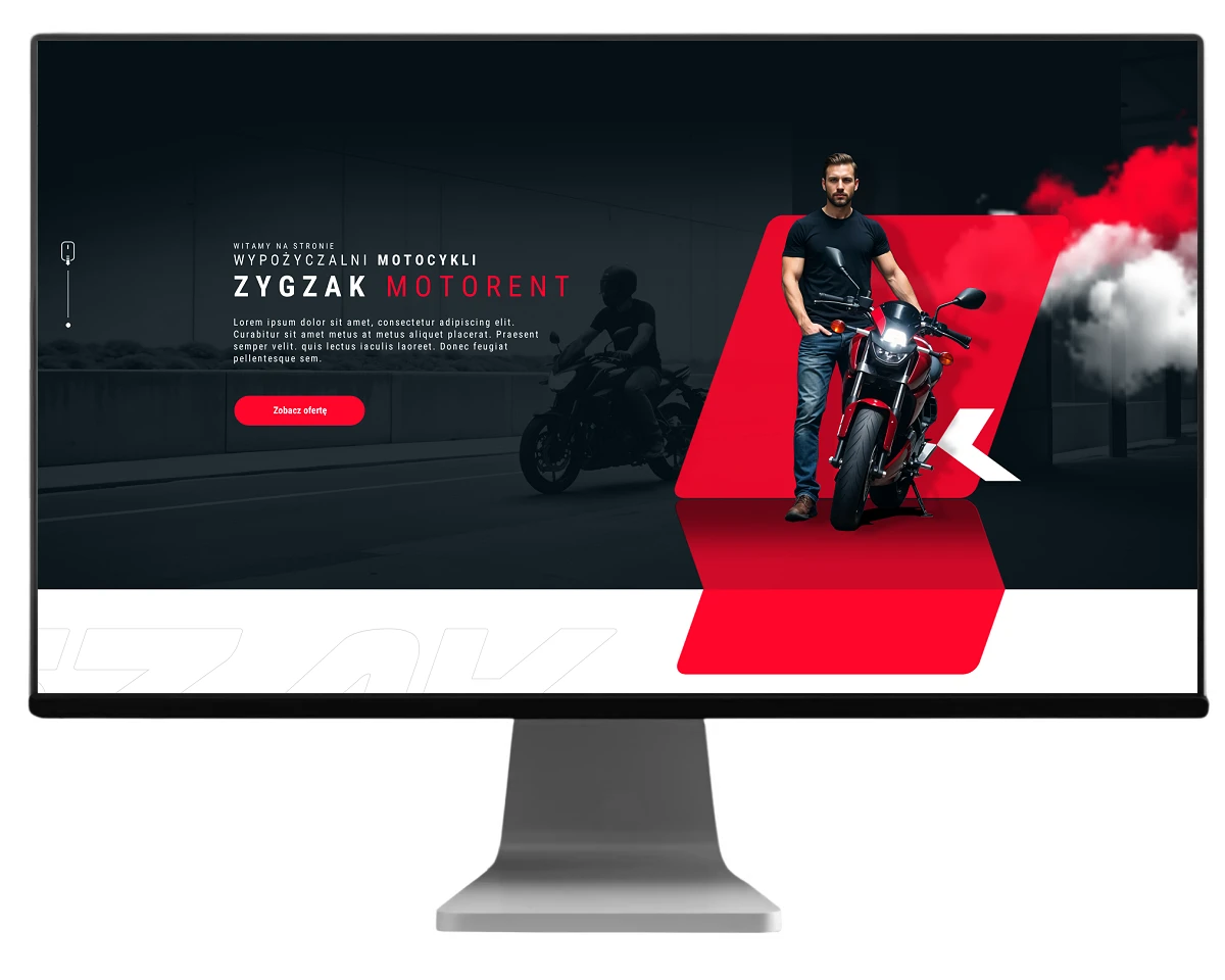 nowa strona internetowa dla wypozyczalni motocykli z bielska wykonanie exponet