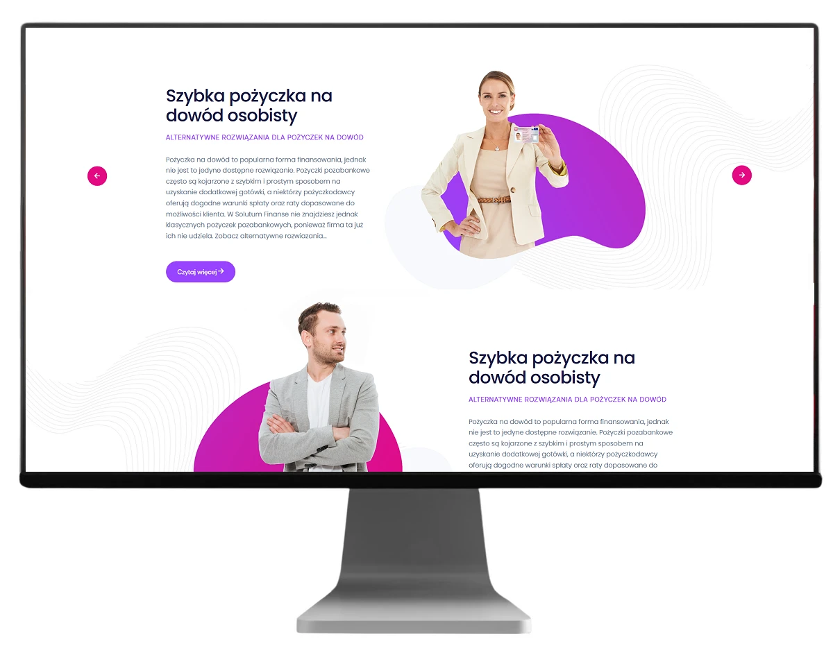 projekt strony solutumfinanse zoptymalizowany pod pozycjonowanie w ai