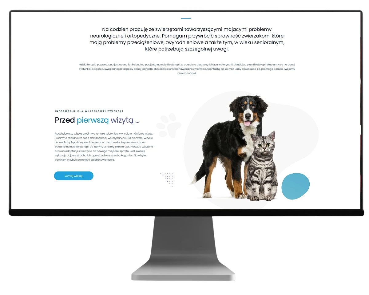projekt strony www dla przychodni vitalvet wykonanie exponet bielsko
