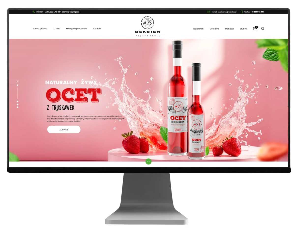 projektowanie stron www dla firmy beksien exponet bielsko biala