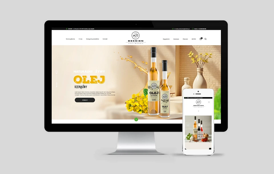 strony internetowe projekt dla przetworni beksien czaniec