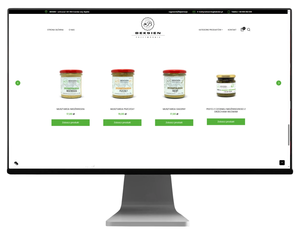 tworzenie stron internetowych bielsko projekt beksien
