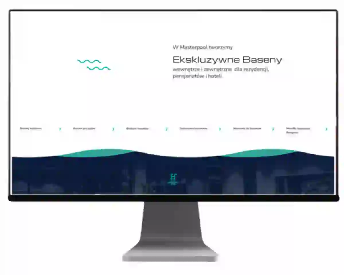 nowoczesny projekt strony z basenami