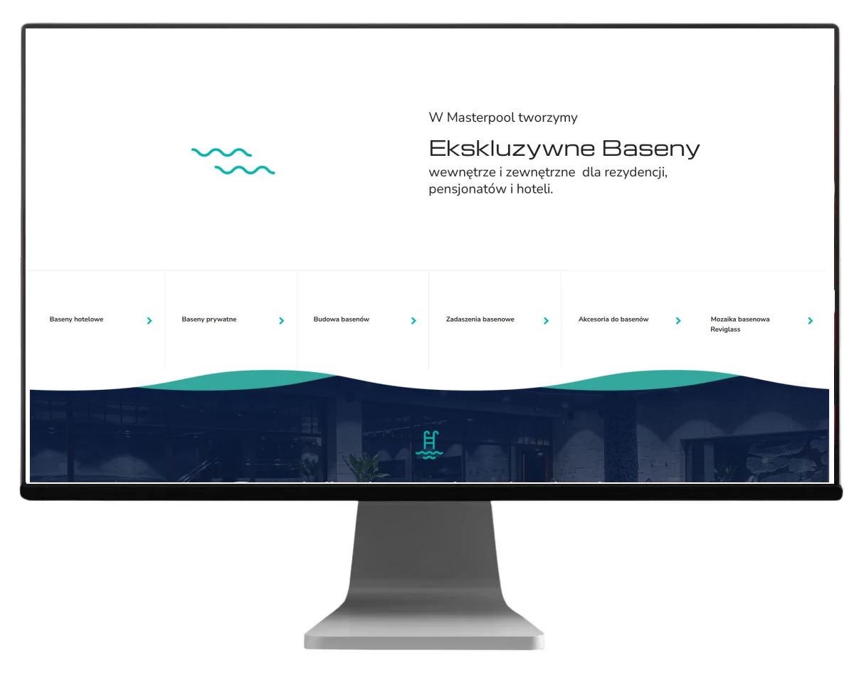 nowoczesny projekt strony z basenami