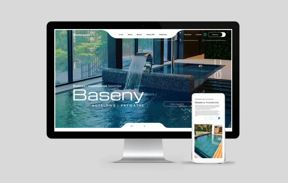 projekt strony internertowej dla firmy masterpool realizacja exponet bielsko biala