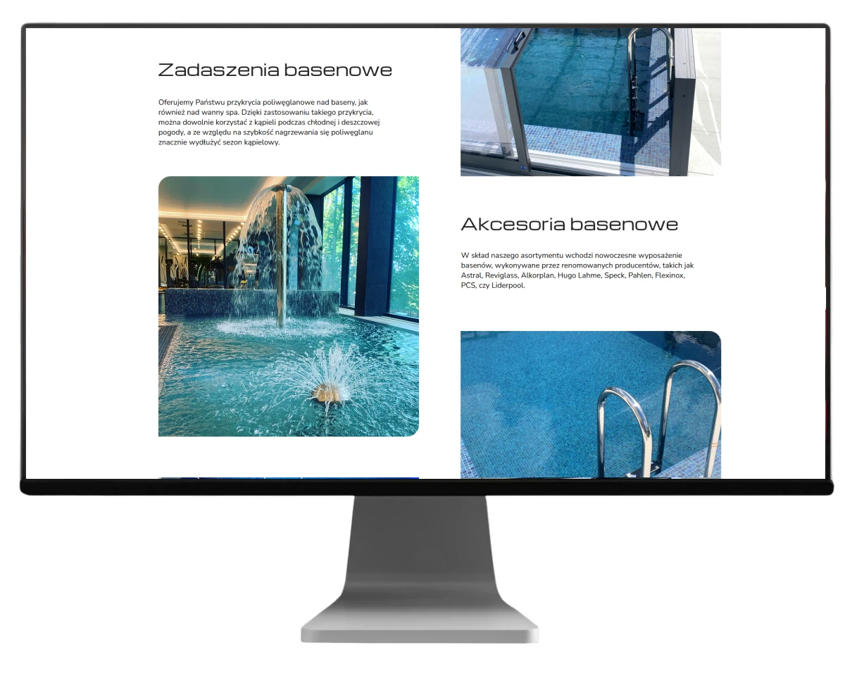 strona internetowa dla firmy masterpool z myszkowa wykonanie exponet bielsko