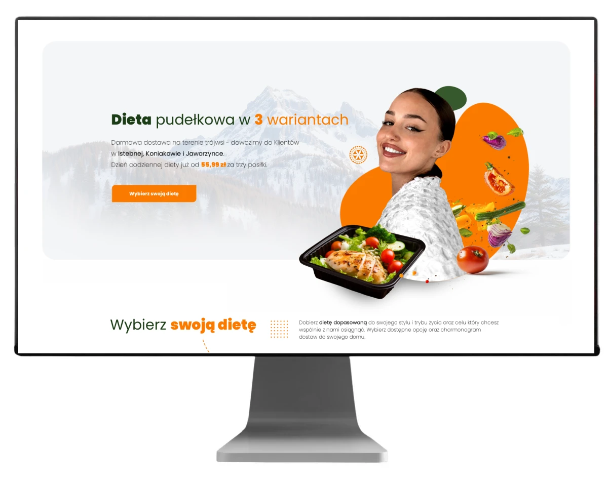 projekt strony dieta z gor exponet bielsko biala