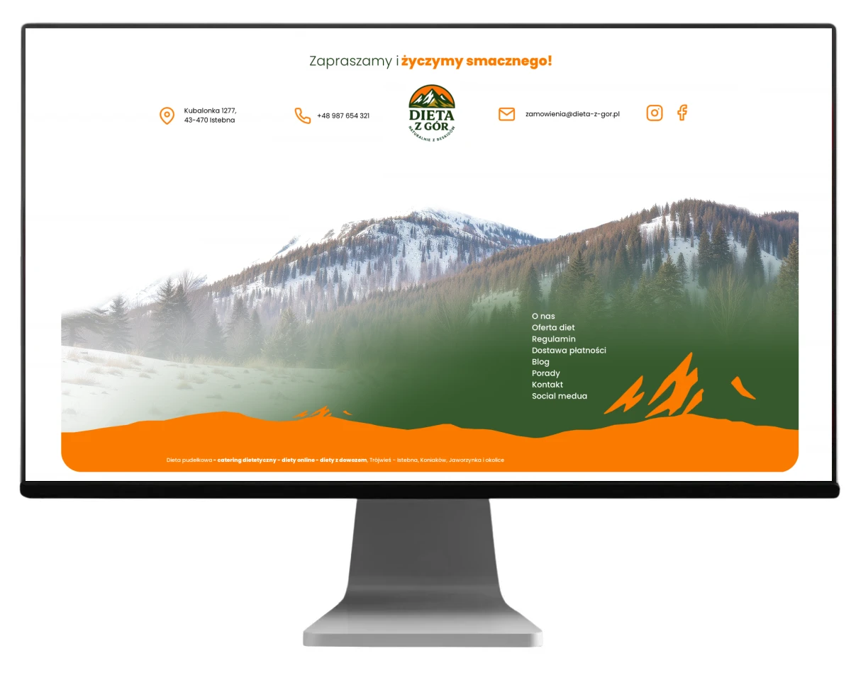 strona internetowa dla dieta z gor projekt wykonal exponet bielsko biala