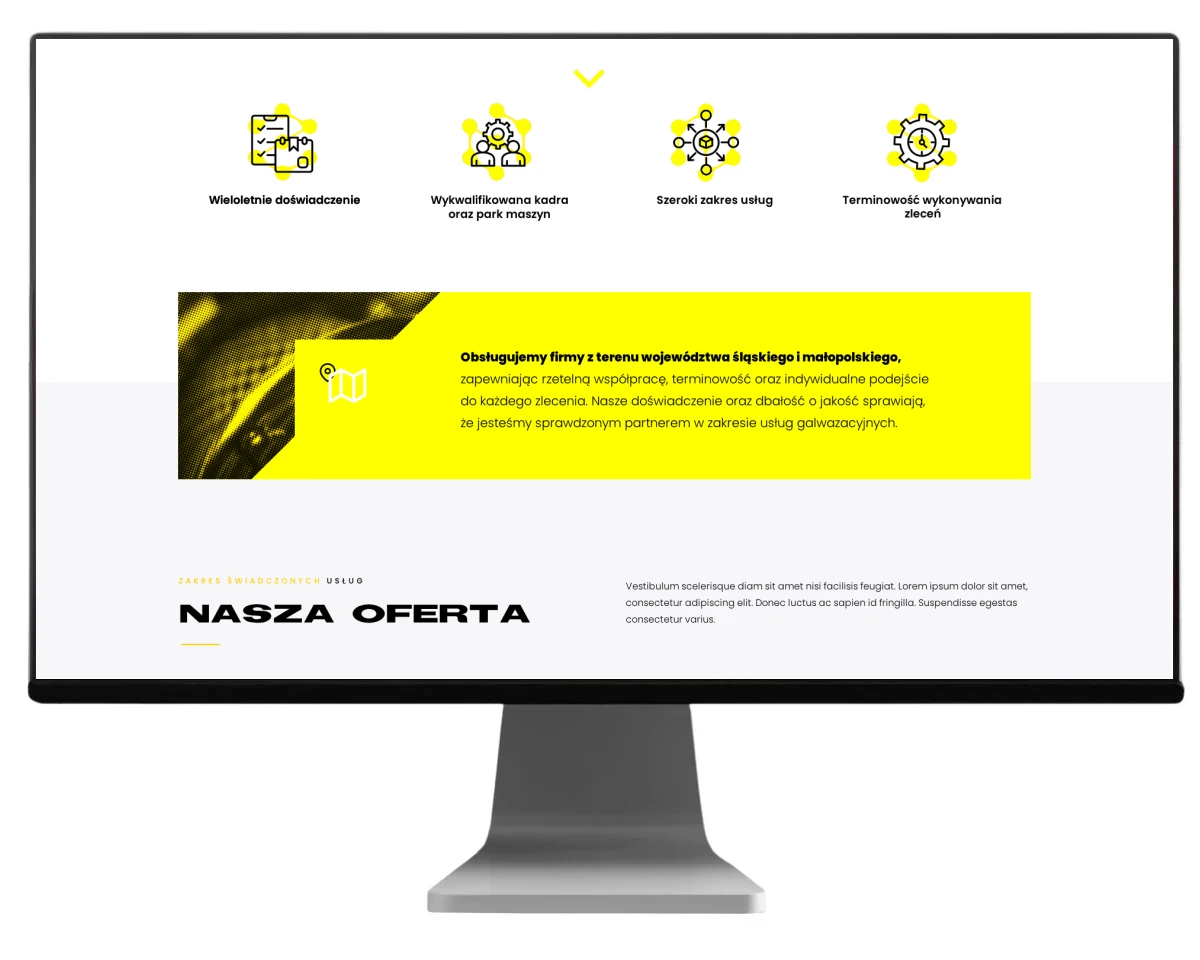 projekt strony dla fimy zippy wykonanie exponet bielsko biala