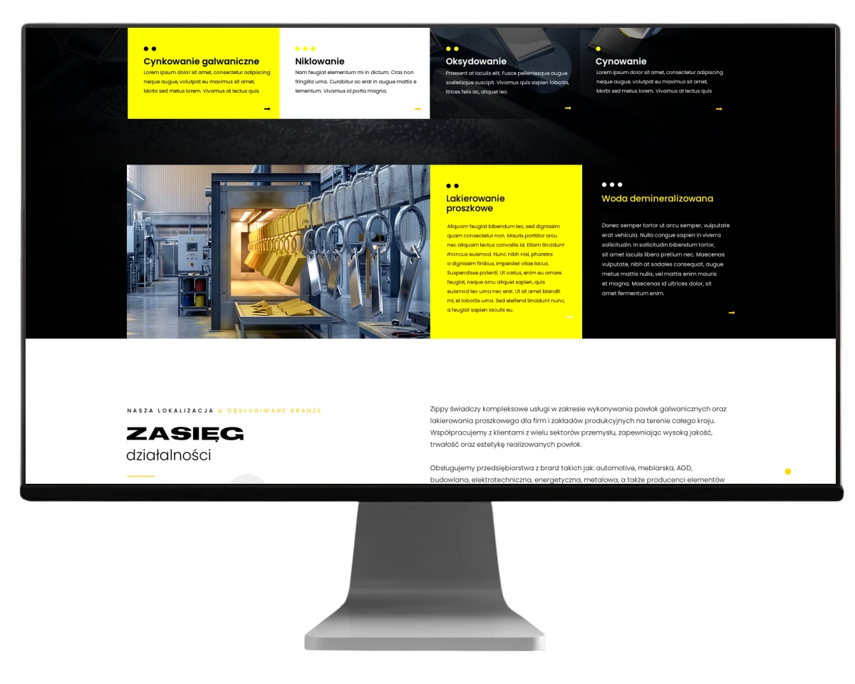 tworzenie stron internetowych bielsko projekt dla zippy