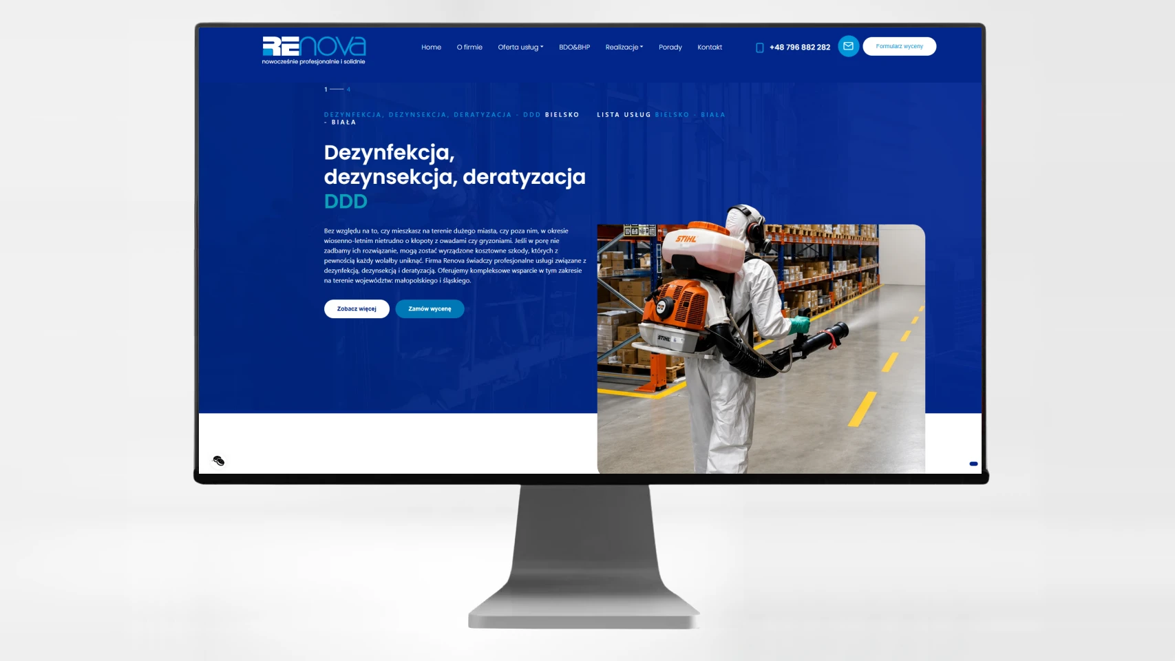 nowa strona internetowa dla firmy renova z bielska bialej