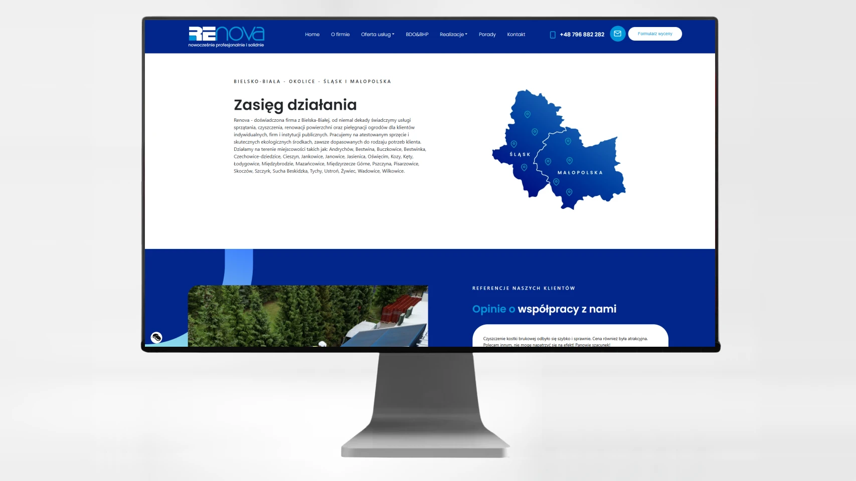 nowa strona internetowa dla firmy renova z bielska