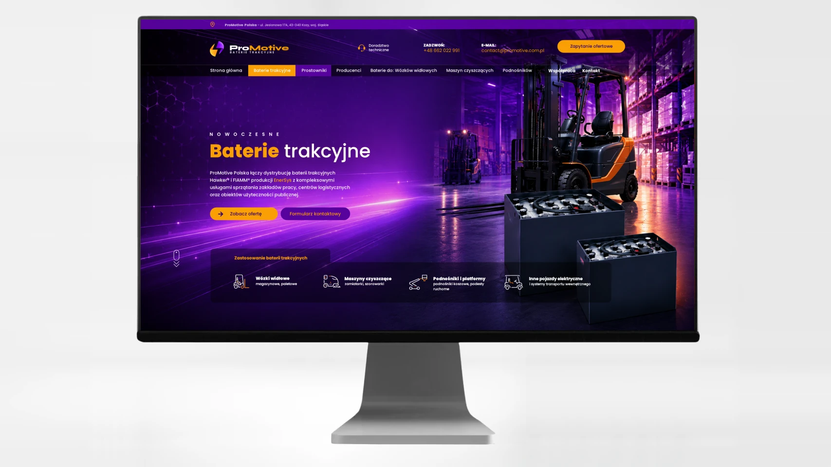 projekt strony www dla firmy promotive stworzony przez exponet bielsko biala