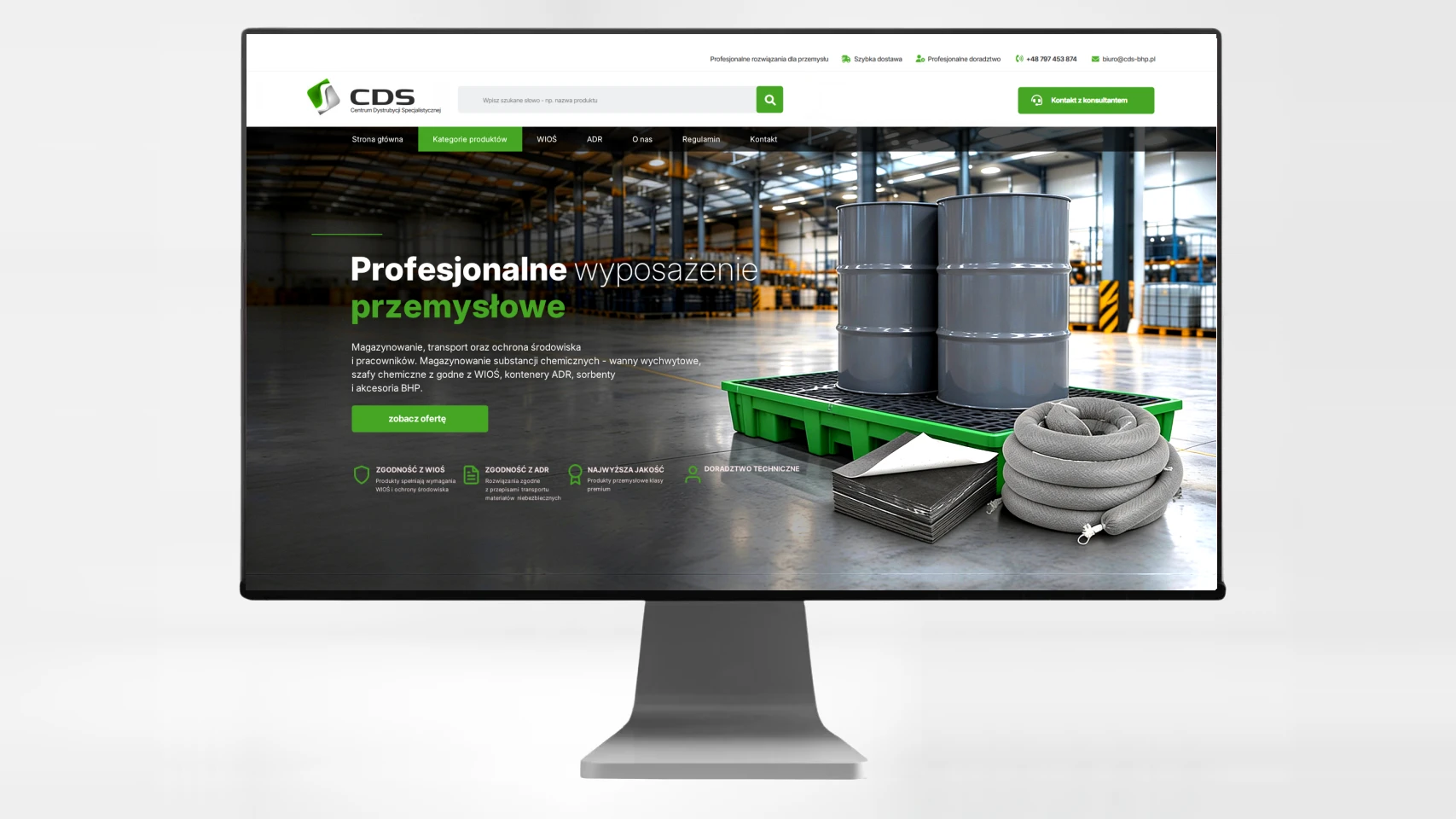 strona internetowa CDS BHP z bielska białej
