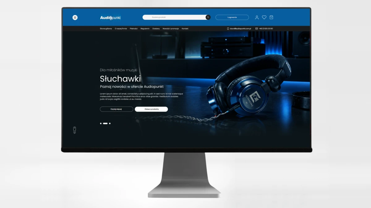 strony internetowe bielsko biala projekt strony z funkcją sklepu online dla audiopunkt