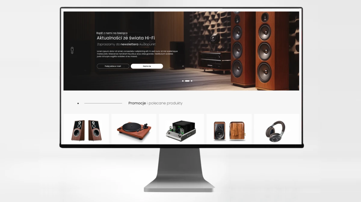 projekt nowej strony internetowej dla audiopunkt