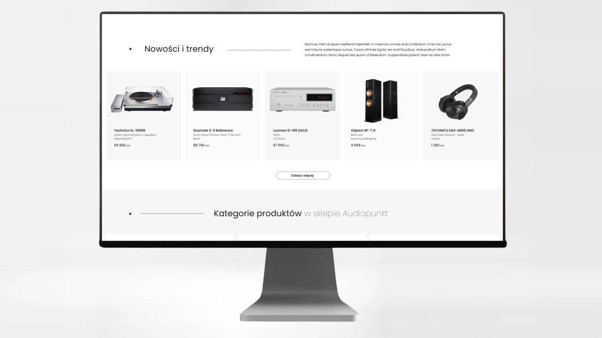 sklep internetowy audiopunt projekt exponet bielsko biala