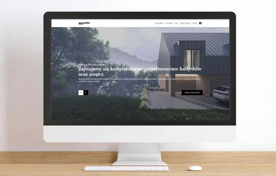 strona internetowa dla firmy WA Studio