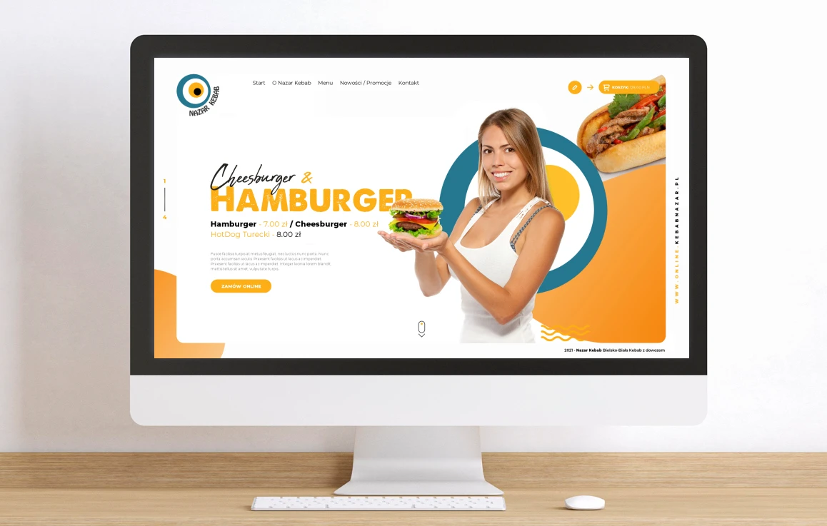 Strona internetowa Nazar Kebab Menu