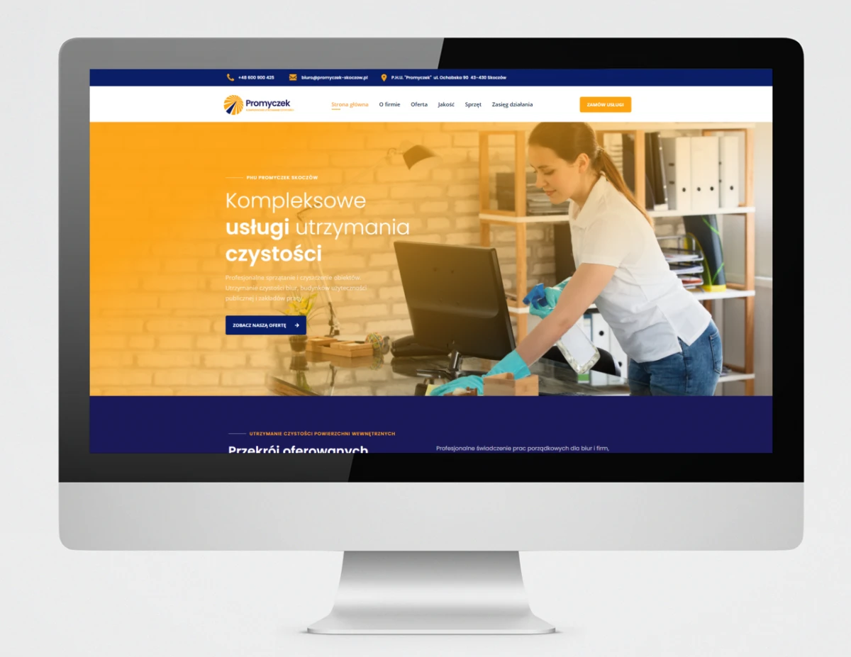 strona internetowa promyczek firma sprzatajaca