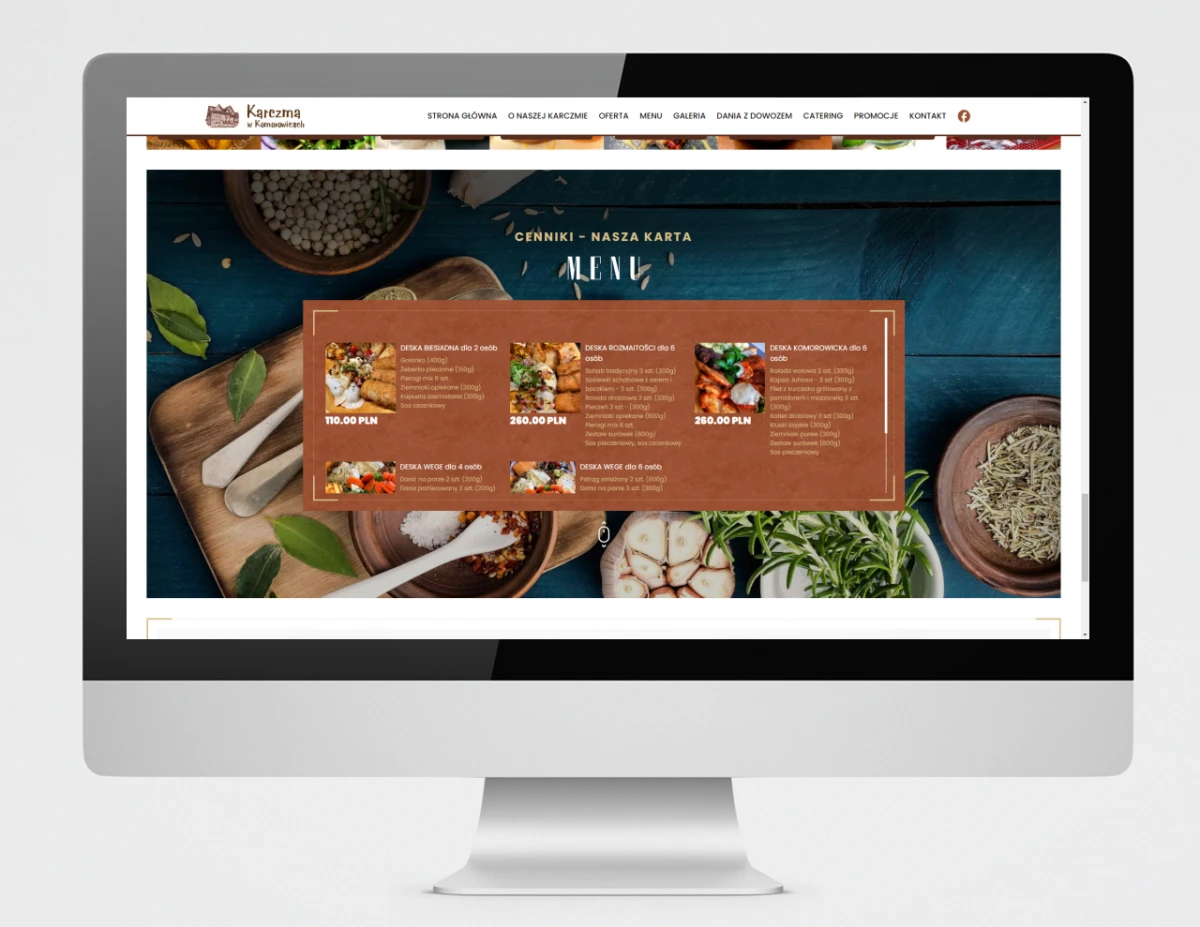 strony internetowe karczmy w komorowicach bielsko biala