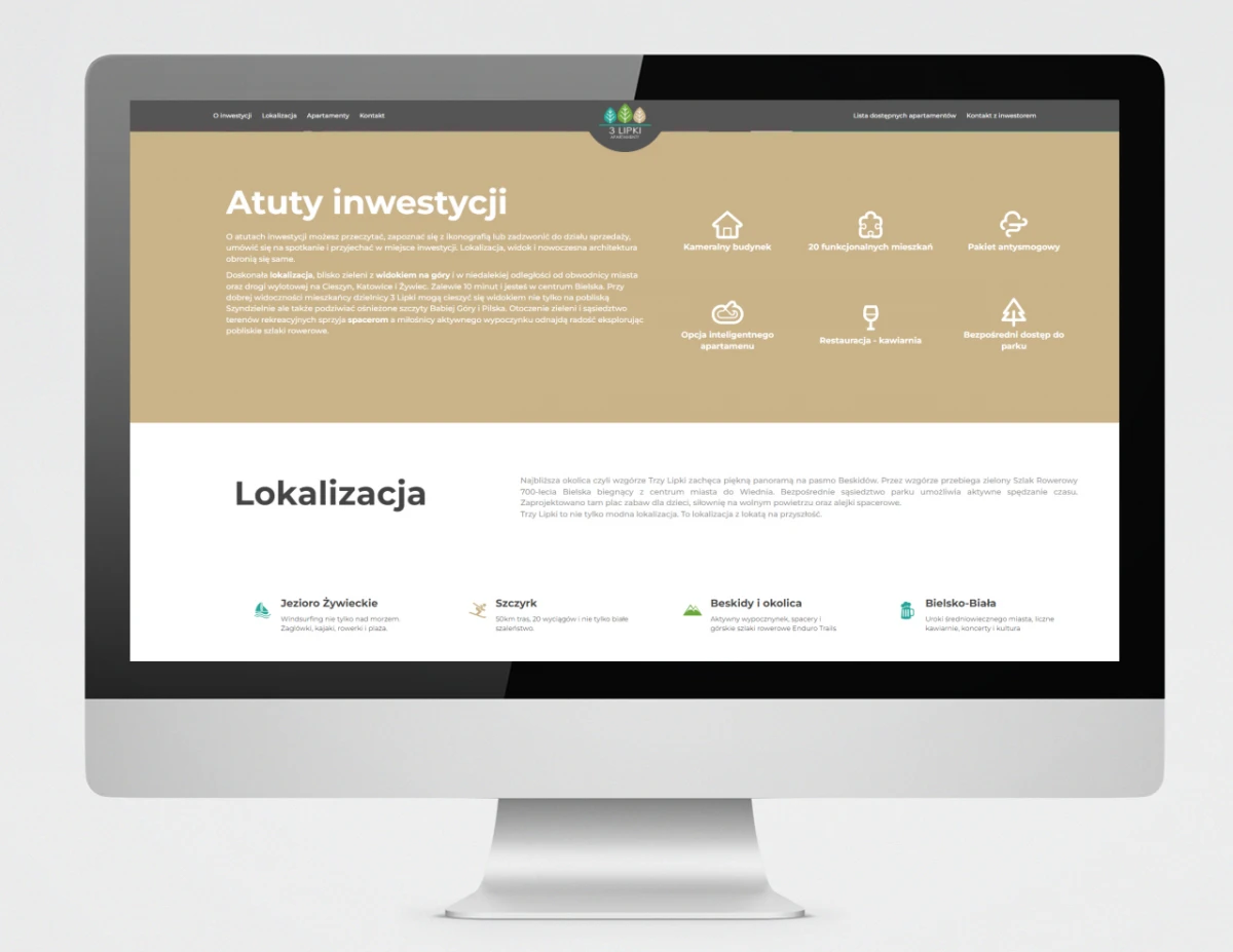 strona internetowa dla 3 lipki apartamenty bielsko 2